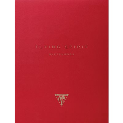 Flying Spirit Red carnet piqûre textile 11x17cm 96p ligné mo
