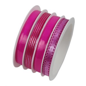 #Spool multi ribbons 10mm x16m pink