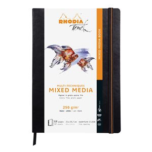 Rhodia Touch Mixed Media Book, papier Paint'On extra-blanc