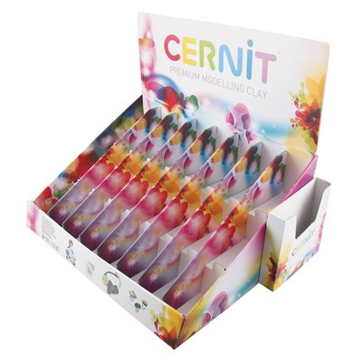 fsCernit présentoir carton vide 24 couleurs de 56 g