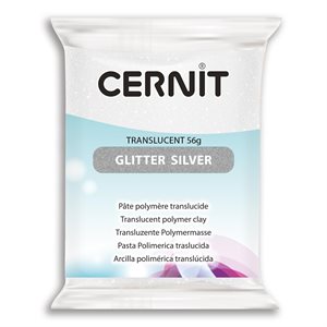 Cernit TRANSLUCENT 56 g Glitter argent