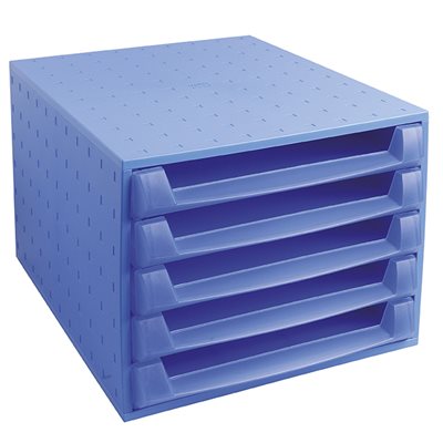 Caisson 5 tiroirs The box Bleu