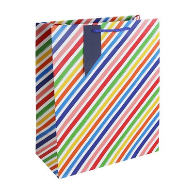 #Rayures multicolores sac L 26,5x14x33cm
