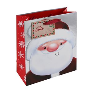 Père Noël foil, sac large 26,5x14x33 cm