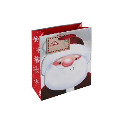 Père Noël foil, sac moyen 21, 5x10, 2x25, 3cm