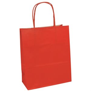 RED KRAFT BAGS SMALL 16x8x21cm