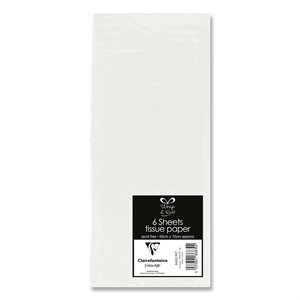 6 Sheet tissue ppr white 50x70 cm
