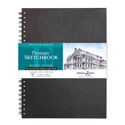 #EPSILON 150 gsm WIREBOUND SKECHBOOK 9x12