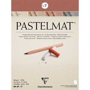 Bloc collé Pastelmat n°7 18x24cm 12F 360g