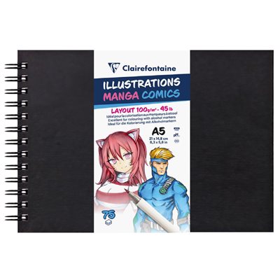 Layout Illustration Manga Comics Wirebound Book A4 75sh 100g