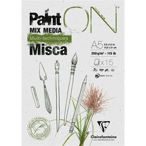 PaintON MISCA glued pad A5 15F 250g / m²