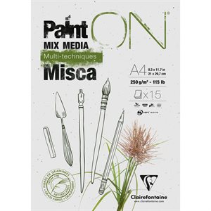 PaintON MISCA glued pad A4 15F 250g / m²