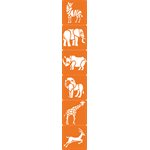 6 Assorted Stencils Savannah animals