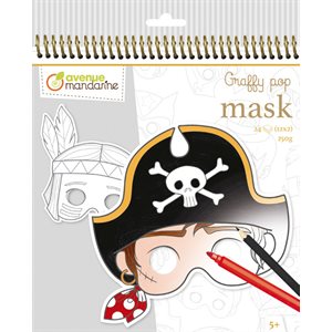 Masques à colorier GraffyPop Garçon