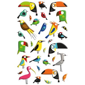 #COOKY STICKERS TROPICAL BIRDS