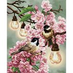 Cherry Blossoms & Chickadees 50x60